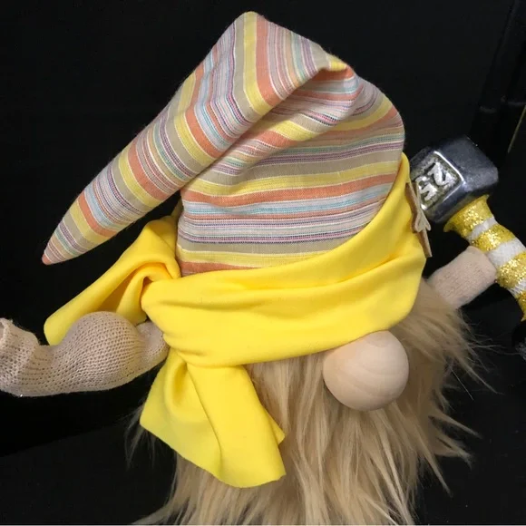 Muscle Beach Gnome Sun Sand Starfish Yellow Orange Tan White Cream Blue - Picture 5 of 6